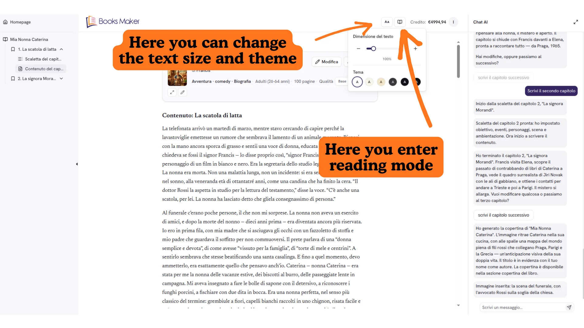 Editor settings: font size and background color