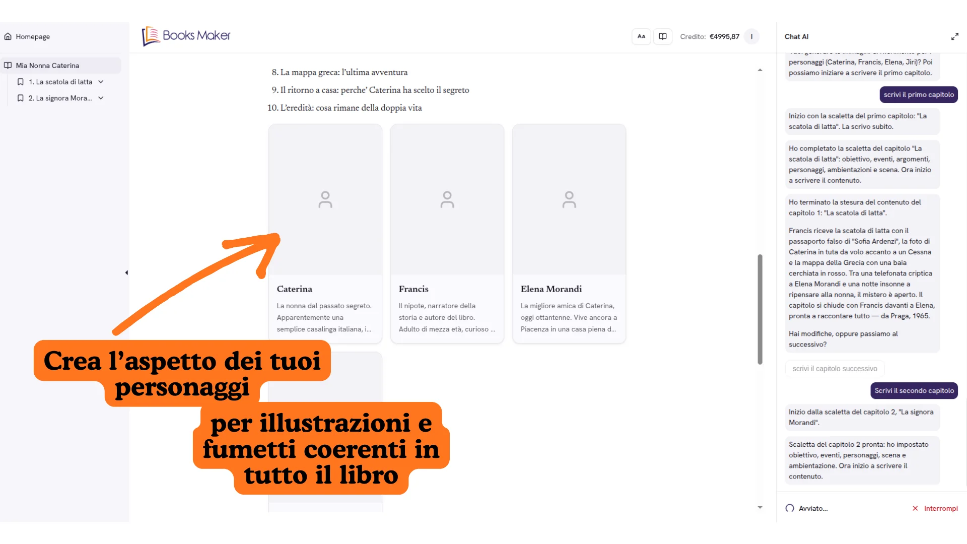 Generazione personaggi con AI