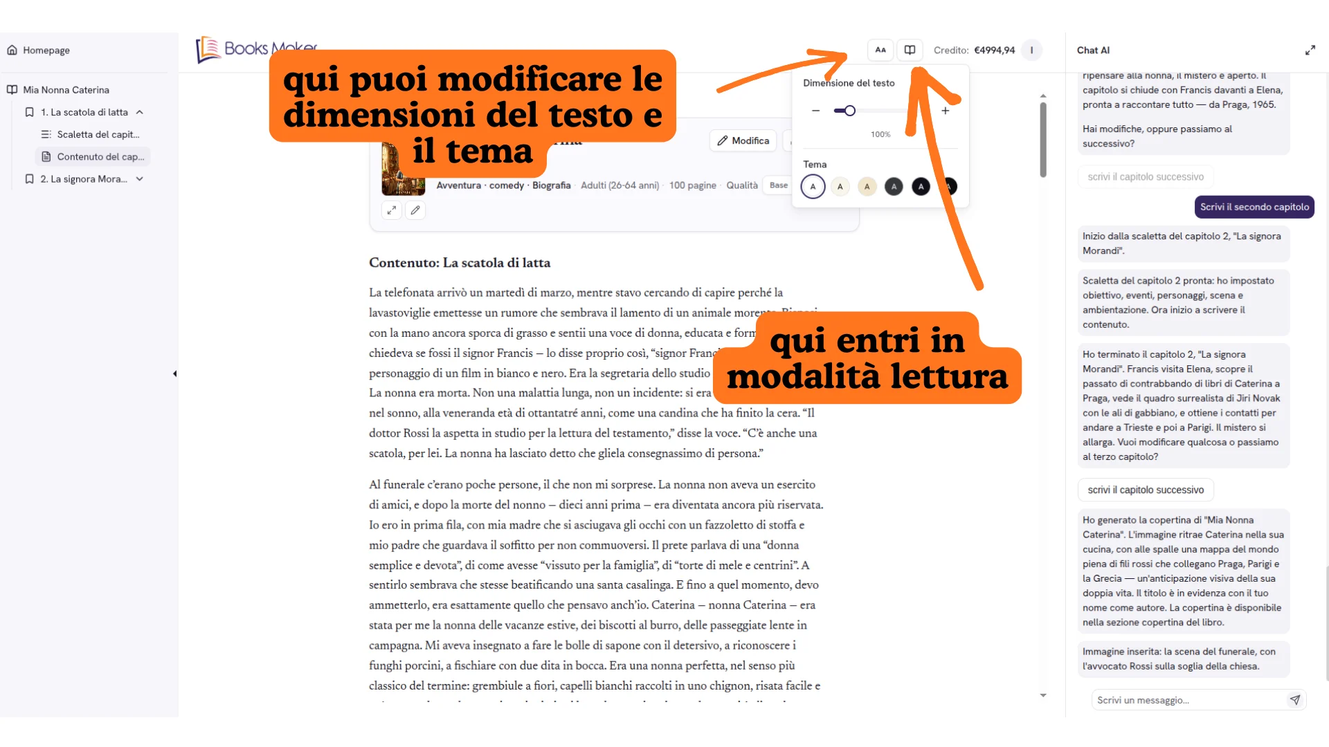 Impostazioni editor: dimensione caratteri e colore sfondo