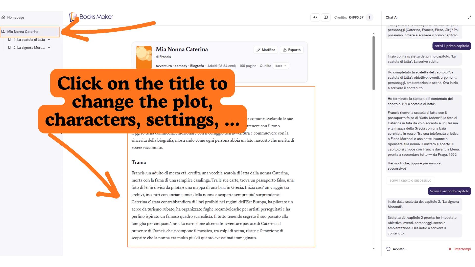 Full outline and plot editing